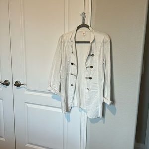 White jacket with silver buttons